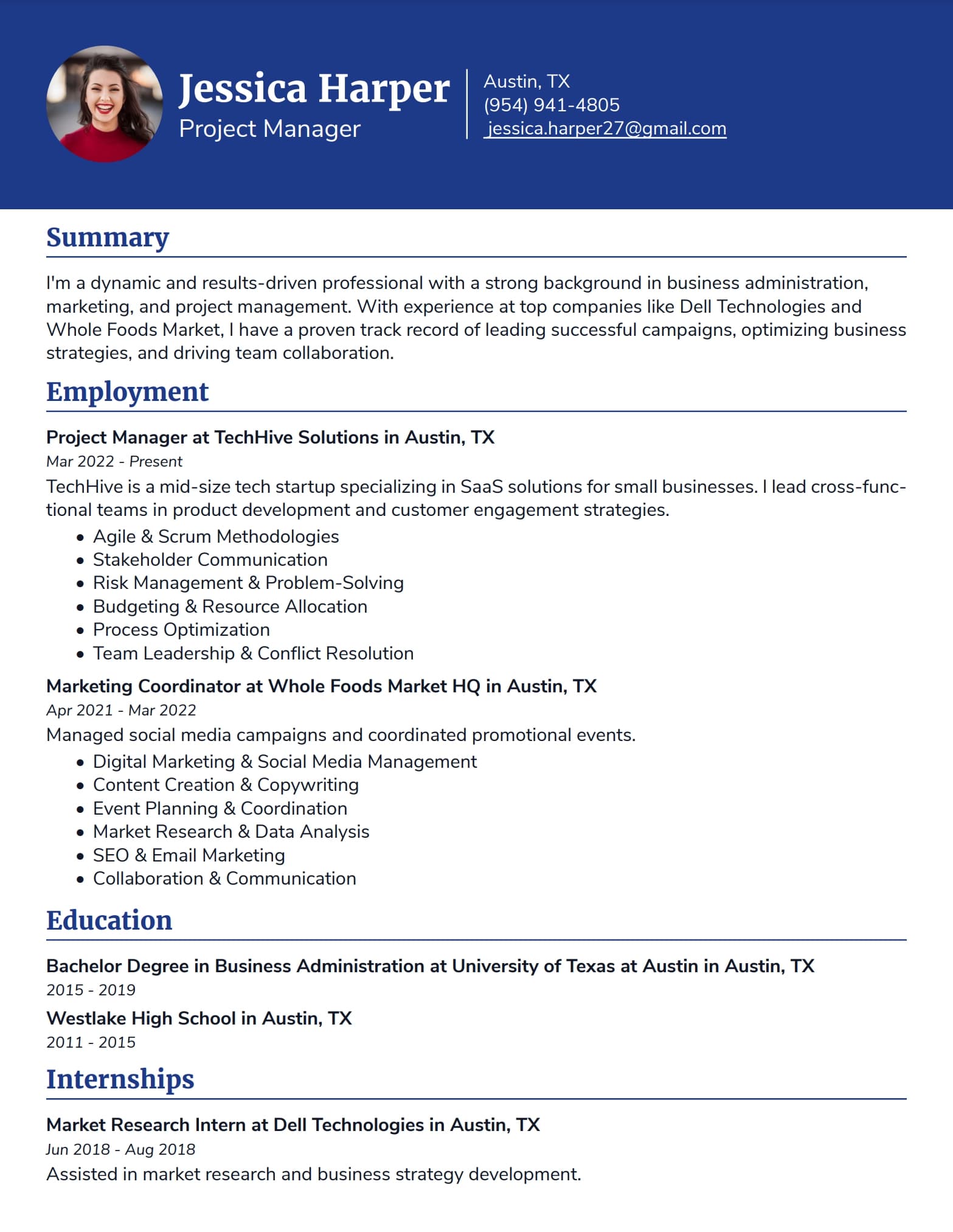 Resume example